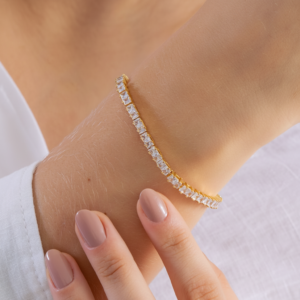 Pulseira Riviera Zircônias Dourada